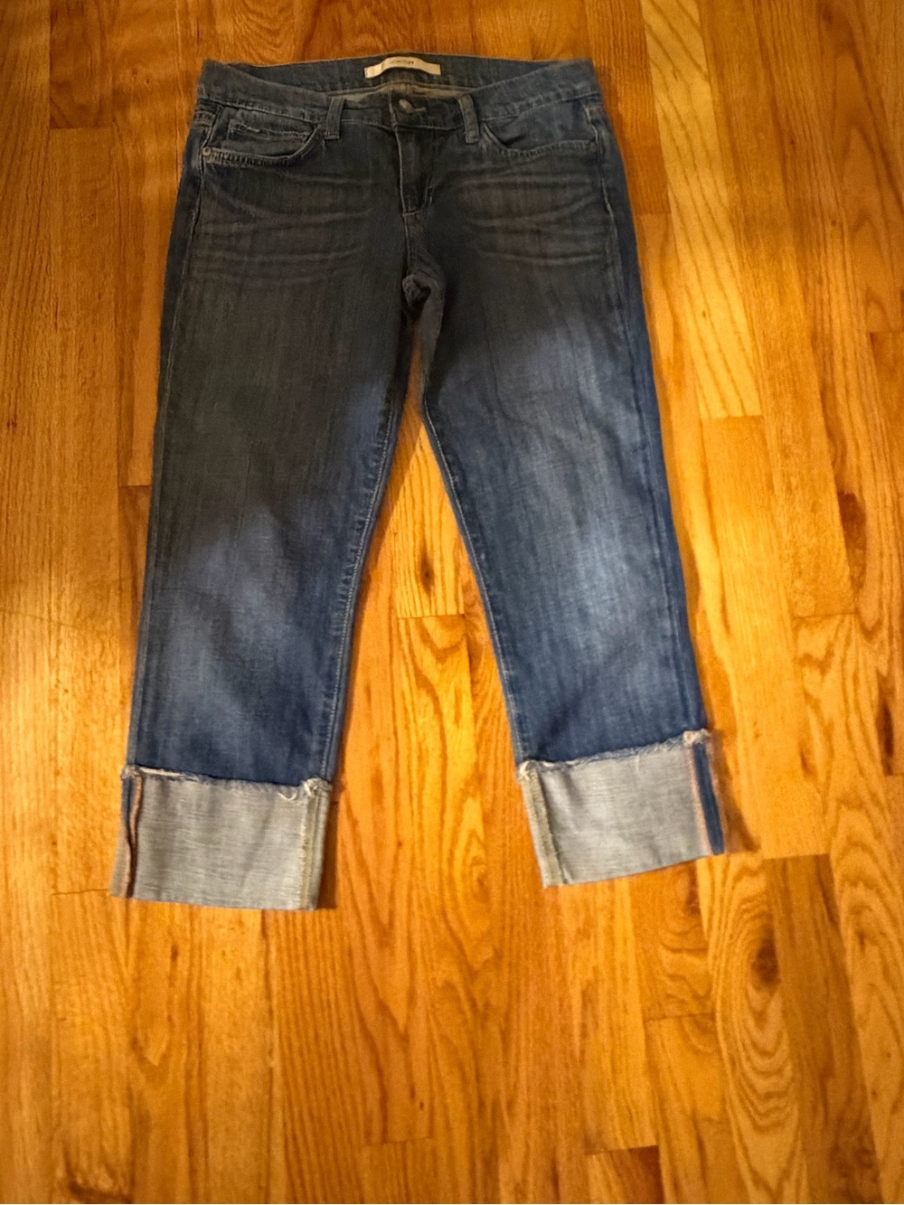 Joe's Jeans Ankle Crop Denim in Medium Blue Wash
